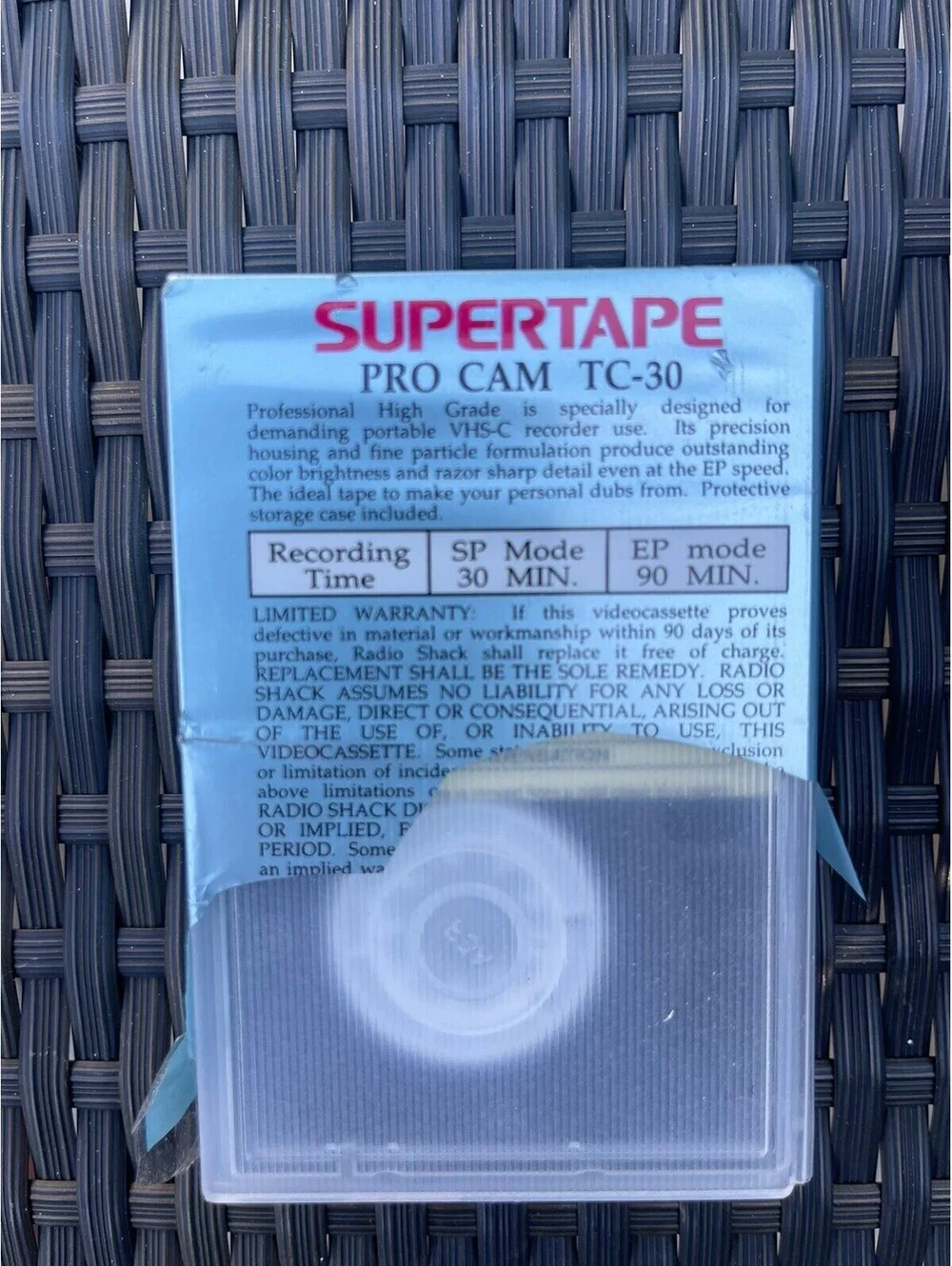 Radio Shack Super PHG VHSC Pro Cam TC-30 High-Grade Camera Record Tape